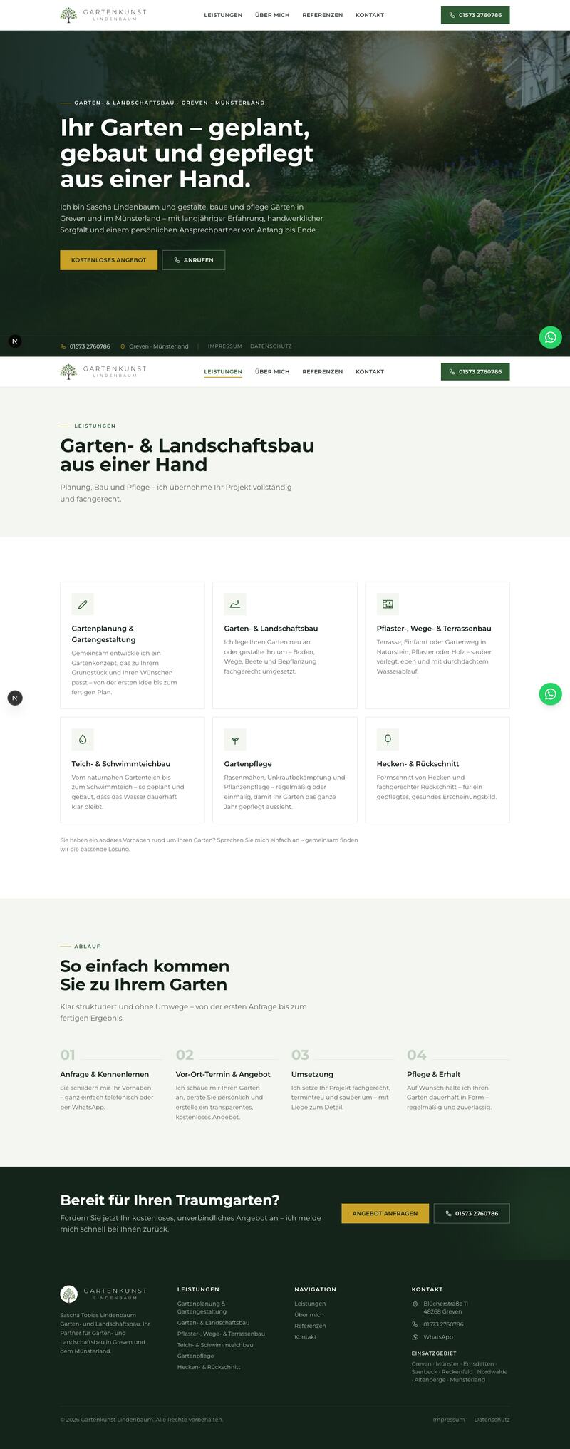 Webseite Garten- und Landschaftsbau