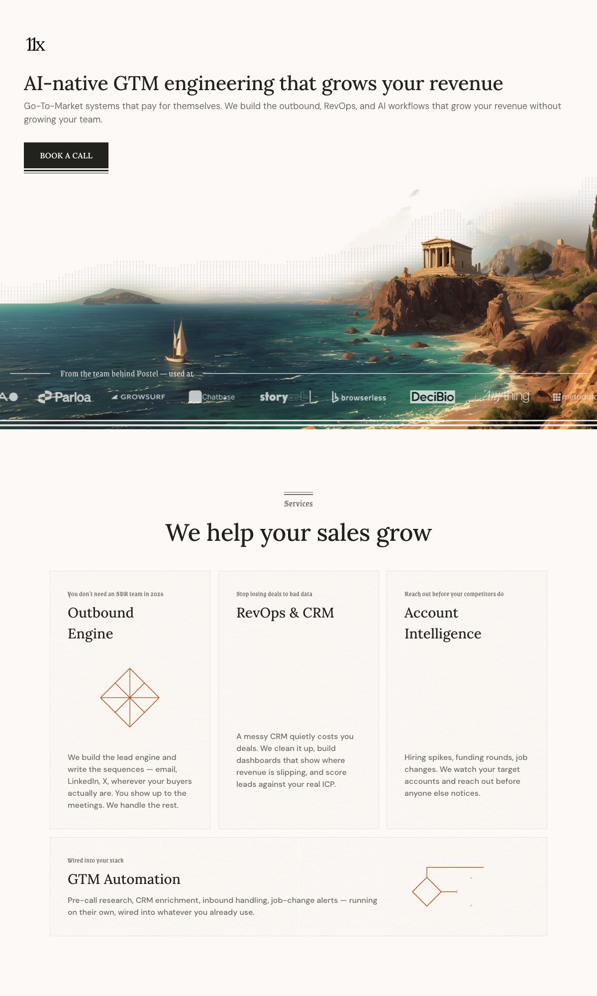 Webseite von 11x Agency